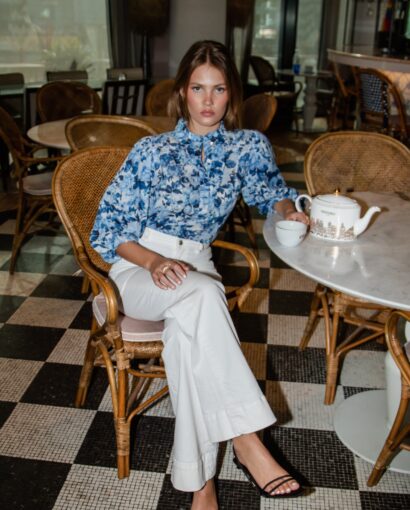Ella blouse - Bleu de France