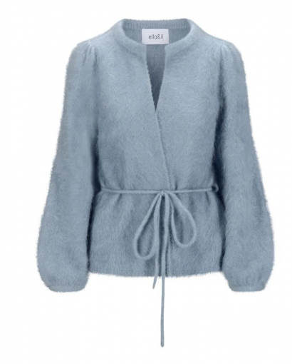 Fredrikke chunky cardigan - Denim blue