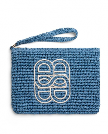 Mim straw clutch - Blue