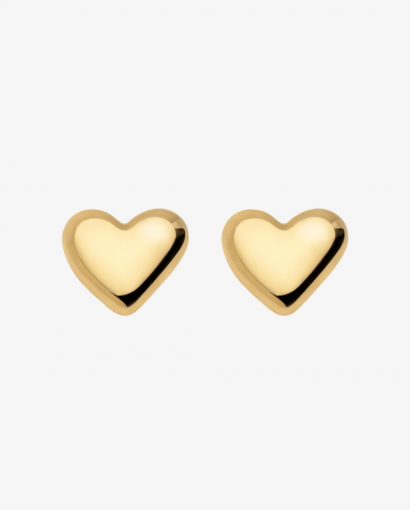 The Pebble Heart studs - Gold