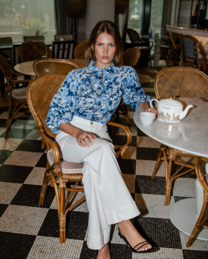 Ella blouse - Bleu de France