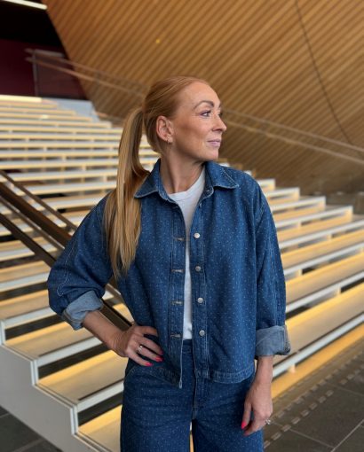 Marley shirt - Mid blue dot