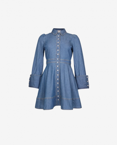 Denim mini dress - French blue