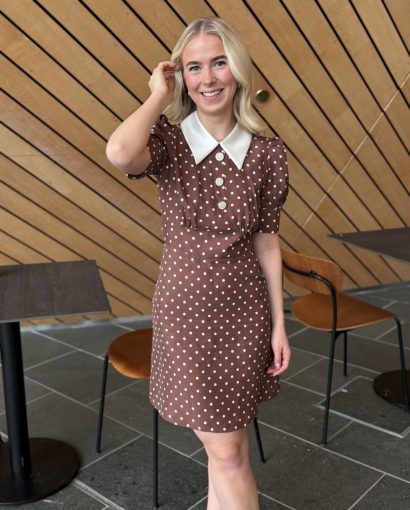 Beauty Dots dress - Dots Brown