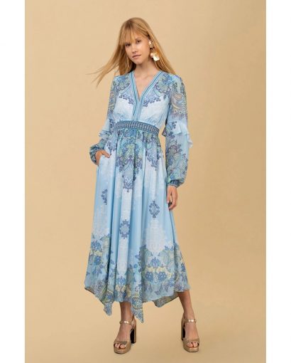Kamilah long dress - Blue