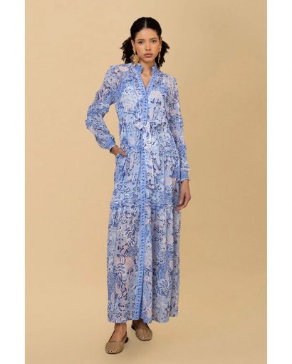 Meghan long dress - Blue