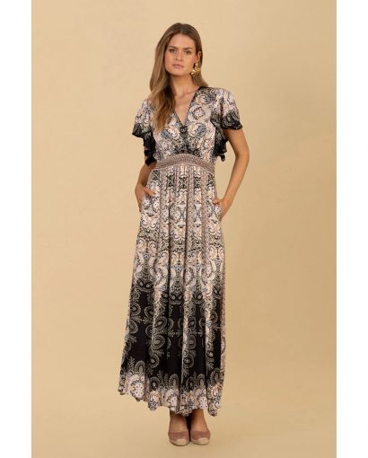 Sandra long dress - Black