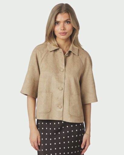 Editta faux jacket - Sand