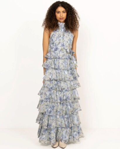 Angel maxi halterneck - Midnight bloom