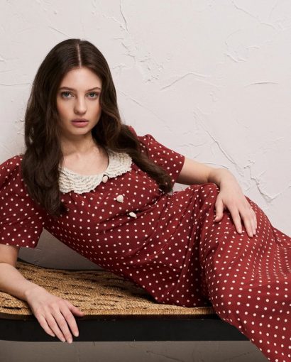 Hope dots dress - Red