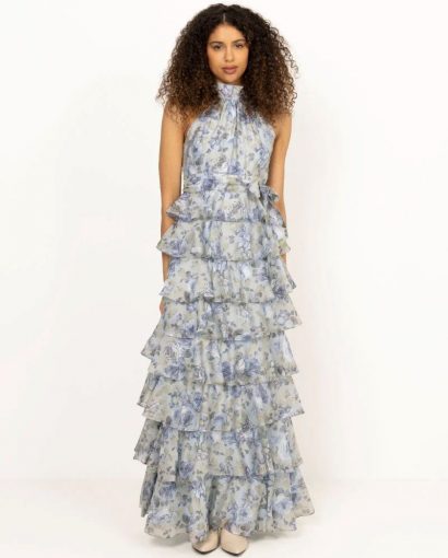 Angel maxi halterneck - Midnight bloom