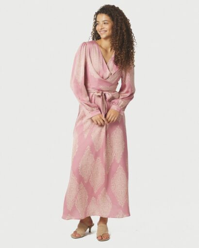 Bretti Paisley drop dress - Evening rose