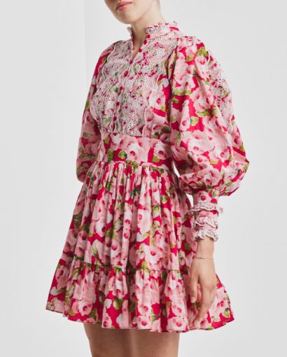 Cotton slub mini dress - Romance