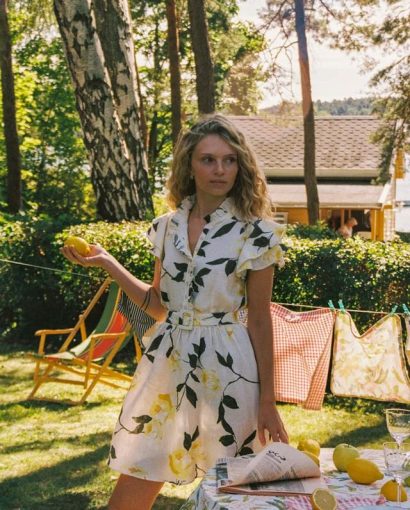 Linen ruffle dress - Sunlight