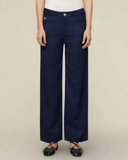 Culotte summer linen - Navy