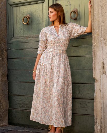 Fabienne dress - Pink garden