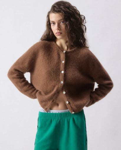Vitow gilet cardigan- Chocolat