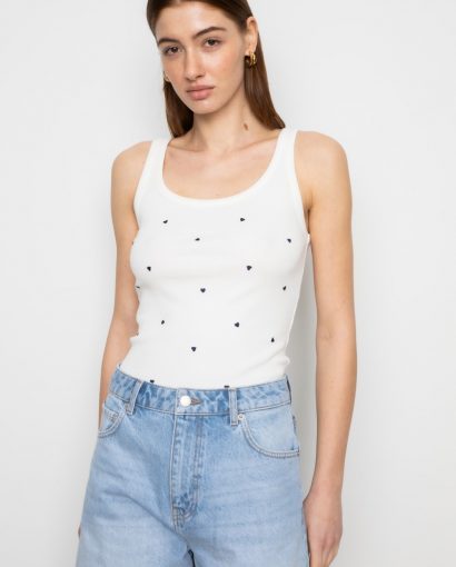 Pam rib singlet - Navy