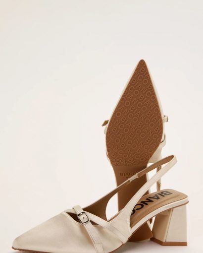 BiaMaralyn buckle - Offwhite satin