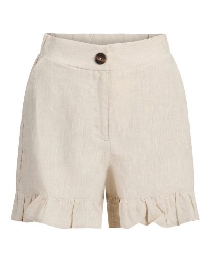 Mynthe linen shorts - Beige melange