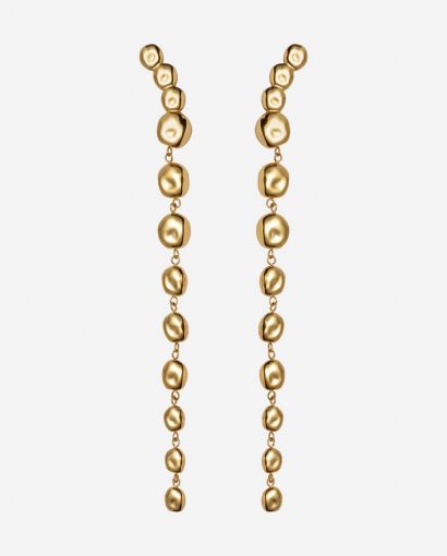 The Long Pebble Earrings - Gold