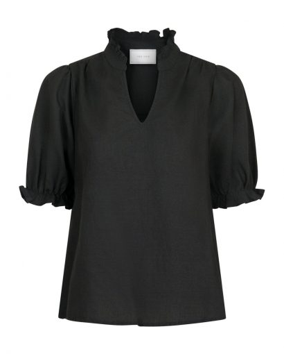 Odesa Linen Blouse - Black