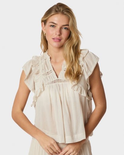 Jayla S volie top - Ivory