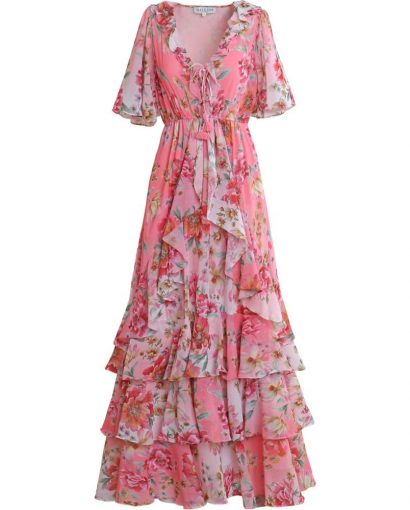 Carina dress - Coral