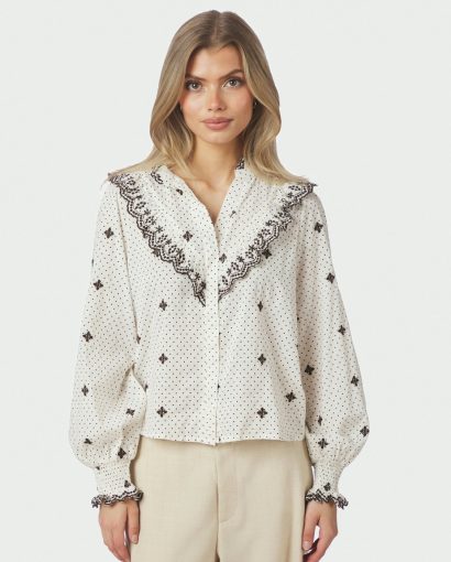 Degas Dot Blouse - Off White