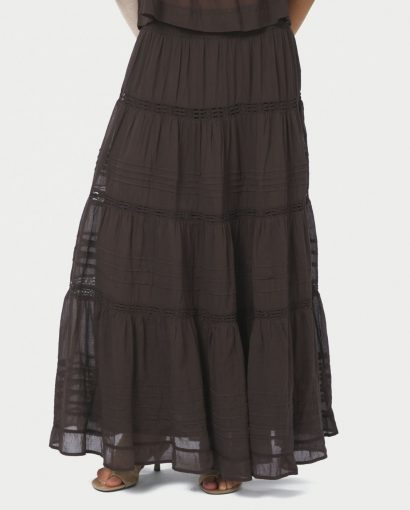 Felicia S Voile Skirt - Brown