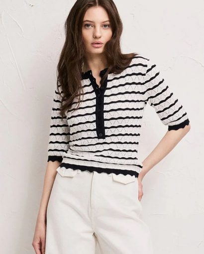 Hudson Top - White/Blue