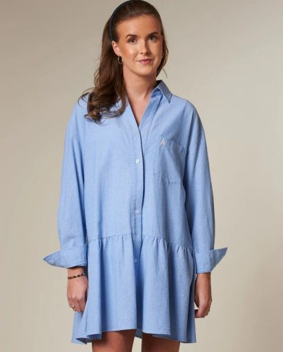 San remo chambray dress - Lt blue