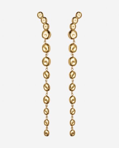 The Long Pebble Earrings - Gold