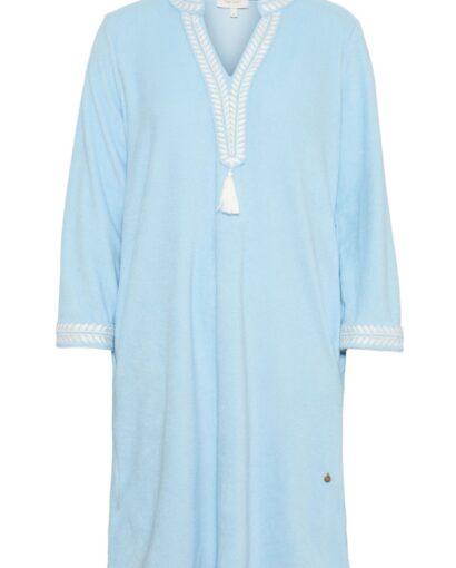 Kaftan short dress - Light blue