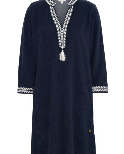Kaftan short dress - Navy