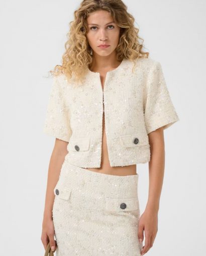 Chanaya jacket - Offwhite pearls