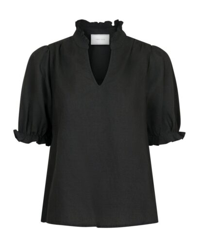 Odesa Linen Blouse - Black