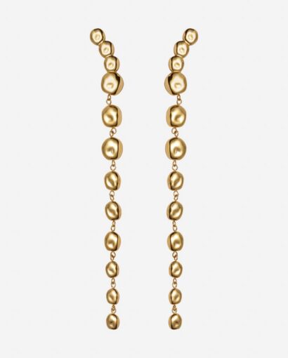 The Long Pebble Earrings - Gold