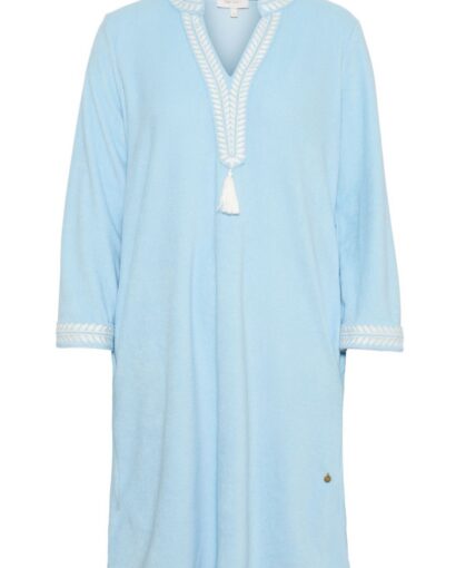 Kaftan short dress - Light blue