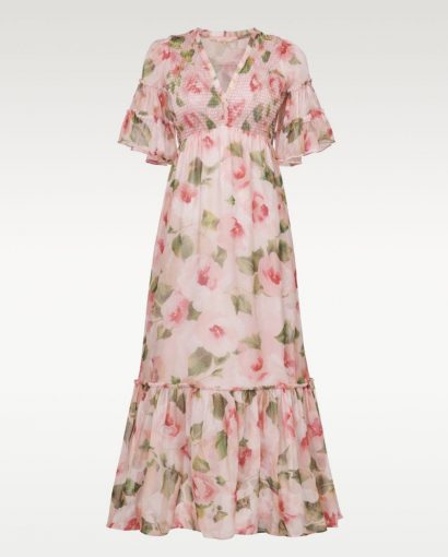 Organza smocking dress - Rosette