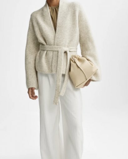 Lila mohair cardigan - Wheat