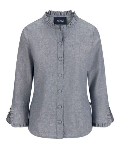 Clarion linen shirt - Denim blue