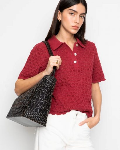 Gwen knit tee - Berry