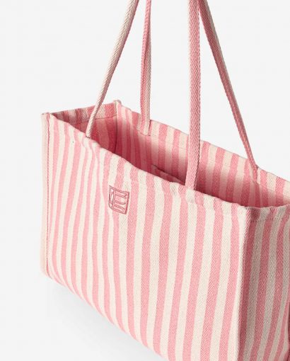 Ivy tote bag - Light pink stripe