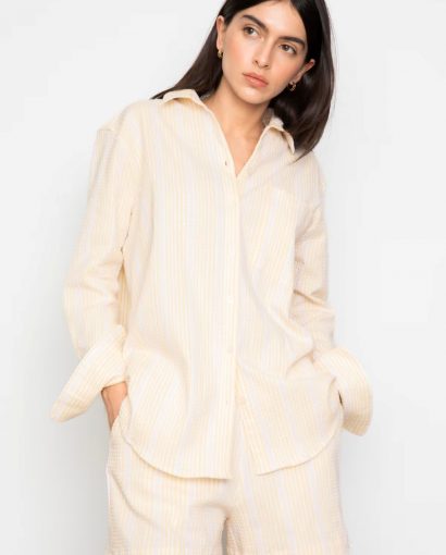 Bibi crepe shirt - Light yellow