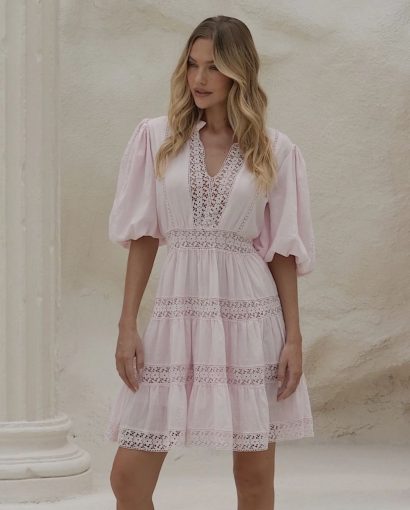 Lolana mini dress - Light pink