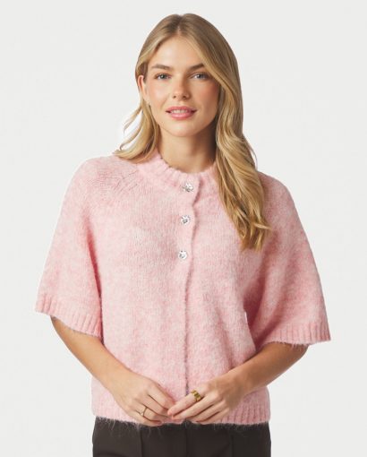 Benuta fluffy knit cardigan - Light pink