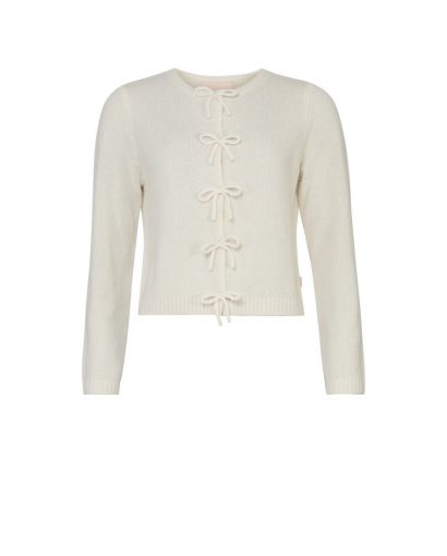 Summer knit bow jacket - Offwhite