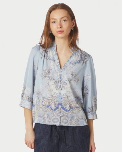 Roselle artist paisley blouse - Light blue