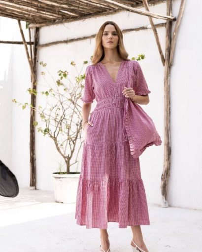 Mina dress - Tuscany red